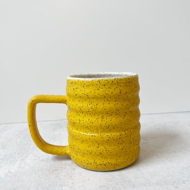 Yellow Bubble Mug with speckles 