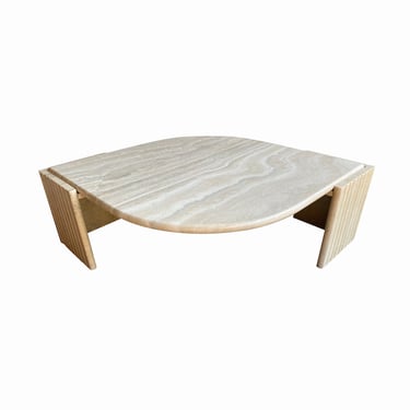 Travertine Marble Cocktail Table, Italy, 1970-80