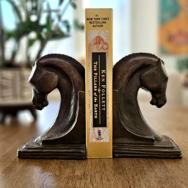 Gorgeous Art Deco Trojan Horse Bookends | Sold Individually 