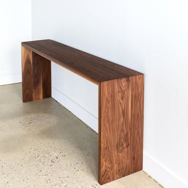 Quick Ship Modern Console Table / Handmade Walnut Entryway Table 