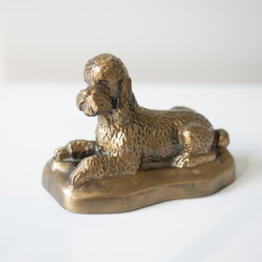 Vintage Metal Poodle Bank 