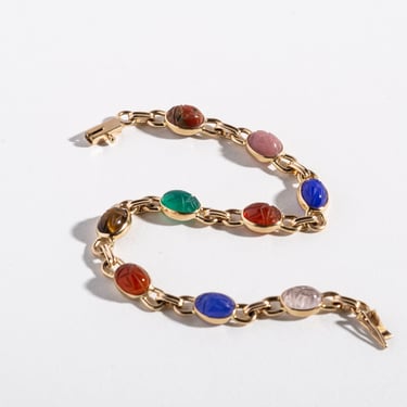 VINTAGE 14K SCARAB BRACELET