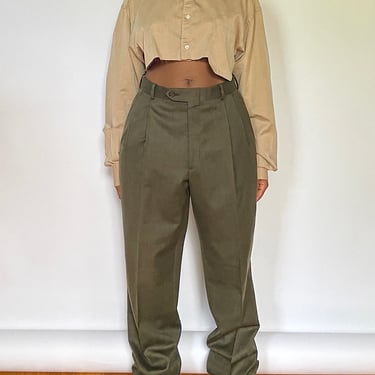 Vintage Olive Green Nautica Trousers (32x32)