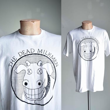 Vintage 1980s Dead Milkmen Tshirt / Vintage 1984 Dead Milkmen Band Tee / Vintage Dead Milkmen Cow Tee / Screen Stars Dead Milkmen Tee 