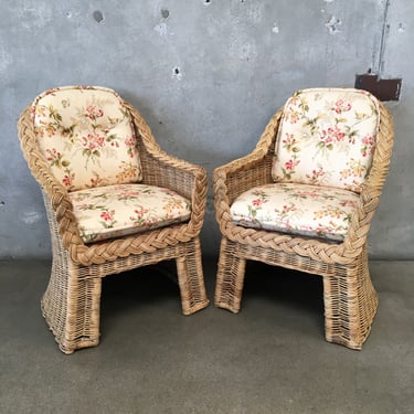 Pair of Vintage Rattan / Bamboo Chairs