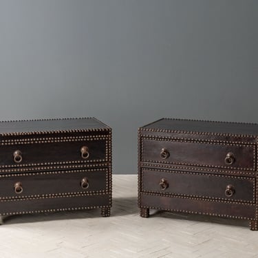 Pair of Gramercy Park Hotel Leather Chests