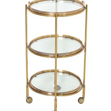 Three Tier Brass Tray Top Stand