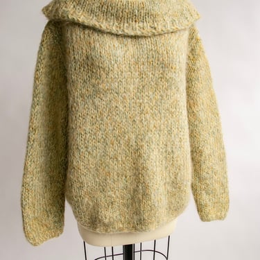 1960s Sweater Mohair Wool Chunky Slouchy L 