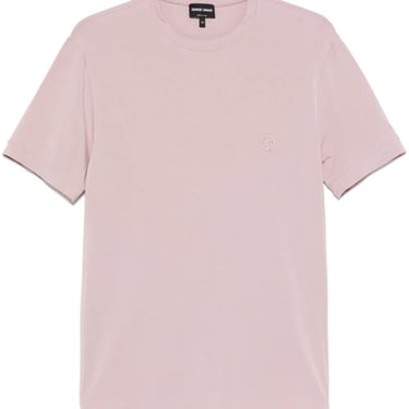 Giorgio Armani Men Stretch Viscose Jersey Crew Neck T-Shirt