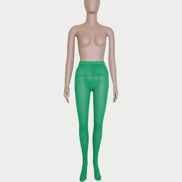 Vintage Danskin Green Holiday Tights Size Small Fall Formal Evening Leggings High Waisted Leggings 