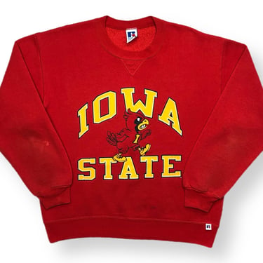 Vintage 90s Russell Athletic Iowa State University Cyclones Made in USA Crewneck Sweatshirt Pullover Size Large 