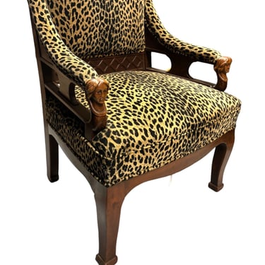 Empire Style Chair with Leopard Print 