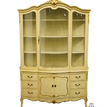 DREXEL FURNITURE Cream / Off White & Gold French Provincial 56