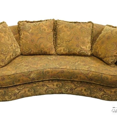 NOAH'S MANUFACTURING Contemporary Modern Paisley Upholstered 95" Crescent Shaped Sofa 