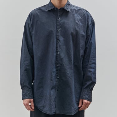 Yoko Sakamoto Unisex Big Dress Shirt, Indigo Sumi Ink