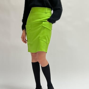 Versace Lime Green Cargo Skirt (M)