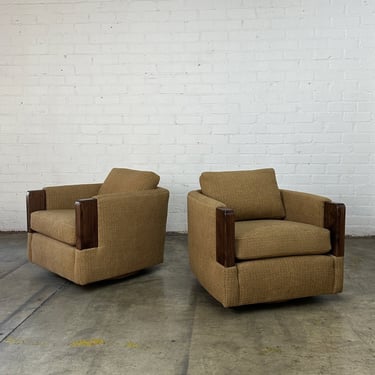 Vintage custom swivel chairs -pair 