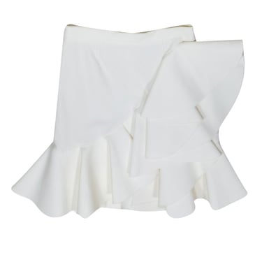 Ronny Kobo - Ivory Mini Skirt w/ Ruffles Sz S