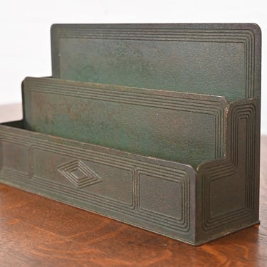 Tiffany Studios New York Graduate Bronze Letter Rack