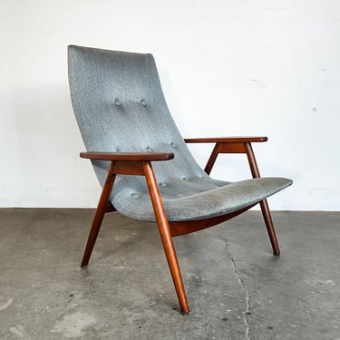 Blue 'Eggshell' Lounge Chair by Allan Gould for Thayer Coggin 