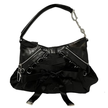 Dior Black Logo Hardware Corset Bag