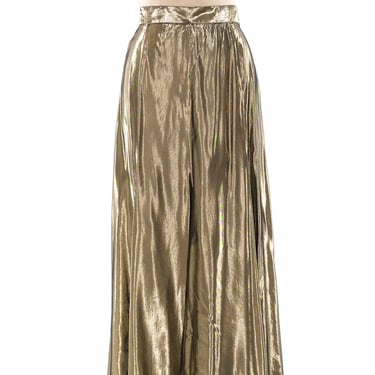 Gold Lamé Midi Skirt