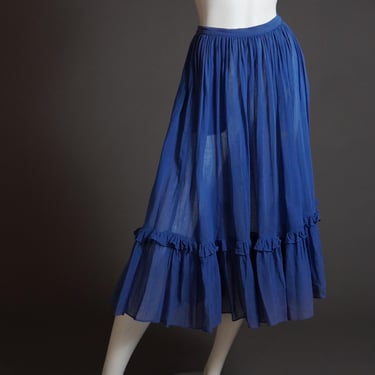 S/S 1977 Yves Saint Laurent Rive Gauche Spanish collection sheer gauze skirt 