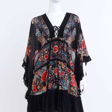 Piano Shawl Print Ruffle Dress II