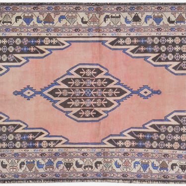 Vintage Persian Mazlagan 4'5" x 6'5"