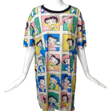 NWT Oversized Betty Boop Print Mesh Dress, One Size