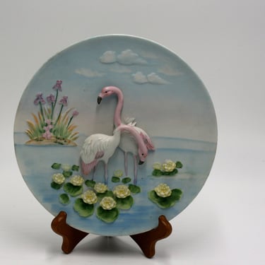 vintage Ardalt flamingo plate made in Japan 