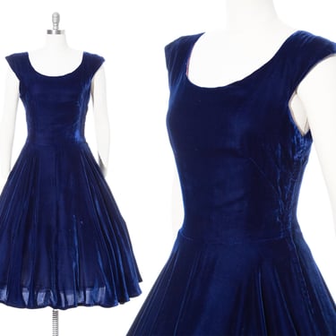 sachin and babi light blue dress Vintage 1950s Party Dress | 50s Dark Blue Velvet | Birthday Life Vintage -  San Francisco, CA