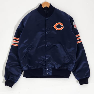 Vintage 1990s STARTER Chicago Bears Satin Bomber Jacket Sz, L