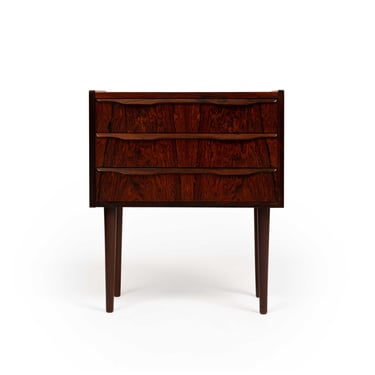 Vintage Danish Mid-Century Three-Drawer Rosewood Chest 