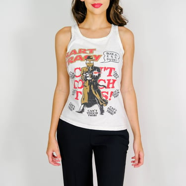Vintage 90s Bart Simpson Mc Hammer & Dick Tracy Can't Touch This Spoof Tank Top | 100% Cotton | Hip Hop, Streetwear | 1990s The Simpsons Tee 