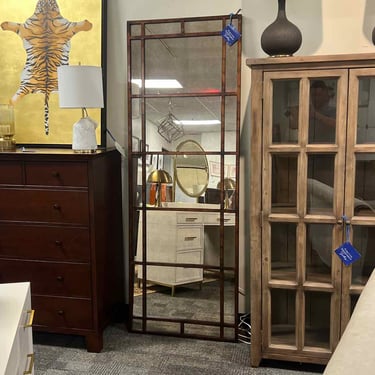 Antiqued Bronze Paneled Mirror