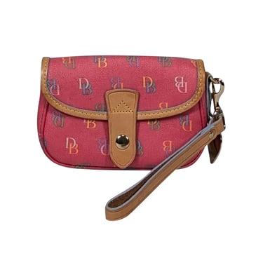 Dooney & Bourke - Pink Coated Canvas Monogram Wristlet