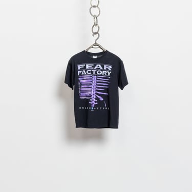 FEAR FACTORY RIB Cage T-Shirt Black Purple 2000's Cotton Short Sleeves Metal Grunge / Medium 