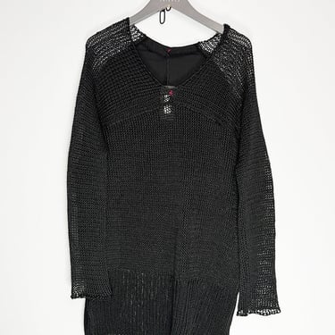 Knit Tunic with Embroidered Patch on Back Left