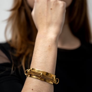 Bichat Gold Plated Brass Cuff Bracelet