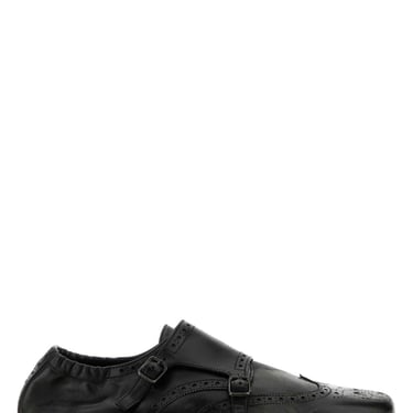 Prada Men Black Leather Lace-Up Shoes