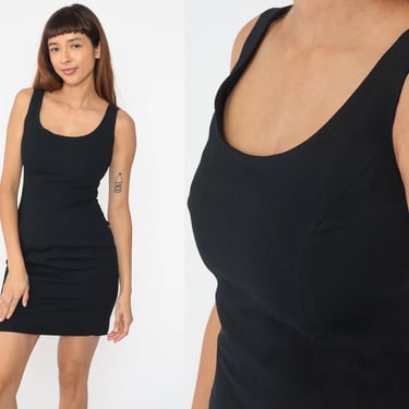 gina asymmetric mini dress black Jersey Mini Dress main image 1