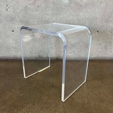 Vintage Lucite Side Table or Stool