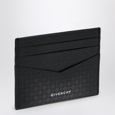 Givenchy Black Leather Card Holder 4G With Logo Men