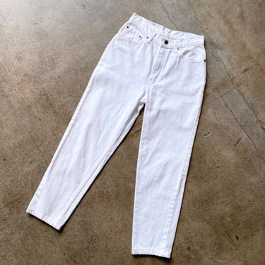 Vintage 90's White Denim Levis, High Waisted Style, 27