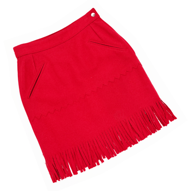 Jean Charles de Castelbajac 80s fringe skirt