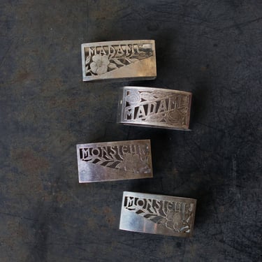 Vintage Silver Napkin Ring Set of 4 | Madame & Monsieur