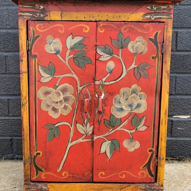 Small Painted Red Cabinet
