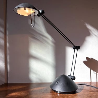 Vintage Adjustable Arms Desk Lamp | MCM Midcentury Modern | Space Age Atomic | Office Table Lighting | Industrial Minimalist | Design Studio 