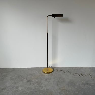 Mid-Century Koch & Lowy - Style  Brass Adjustable Pharmacy Floor Lamp 